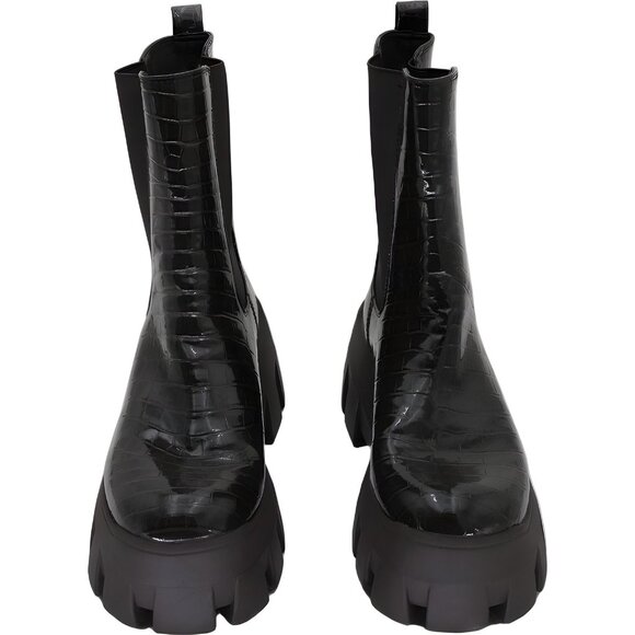 CIRCUS NY Croc Texture Ana Platform Boots Brown Size 8.5 - Picture 5 of 6